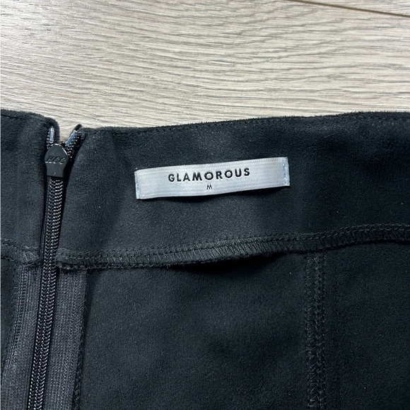 Glamorous Black Faux Suede Lace up Mini Skirt - Picture 5 of 11